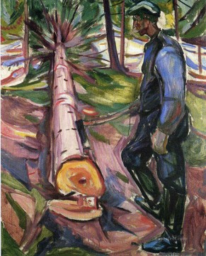 エドヴァルド・ムンク Painting - 木こり 1913年 エドヴァルド・ムンク